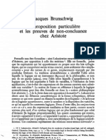 Brunschwig, Jacques, La Proposition Particulière Et Les Preuves de Non-Concluance Chez Aristote