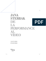 De La Performance Al Video - Jana Sterbak