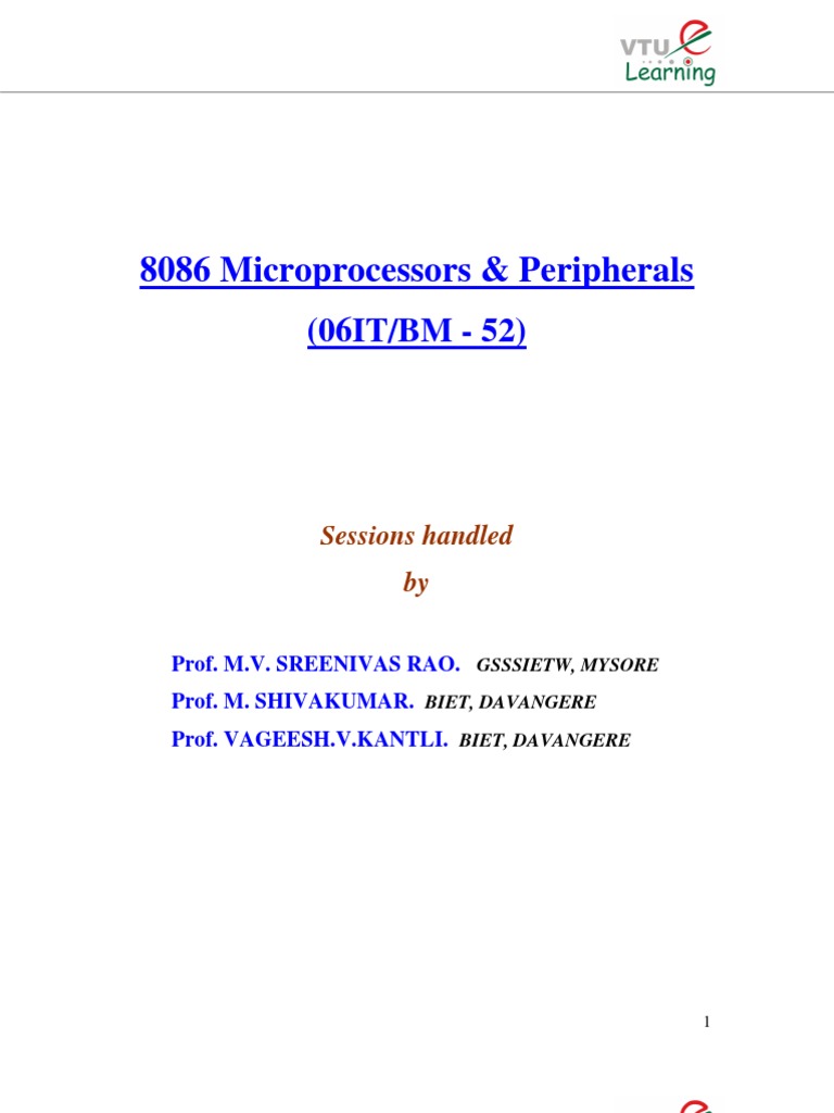 8086 Microprocessor Overview and Notes | PDF | Instruction Set ...