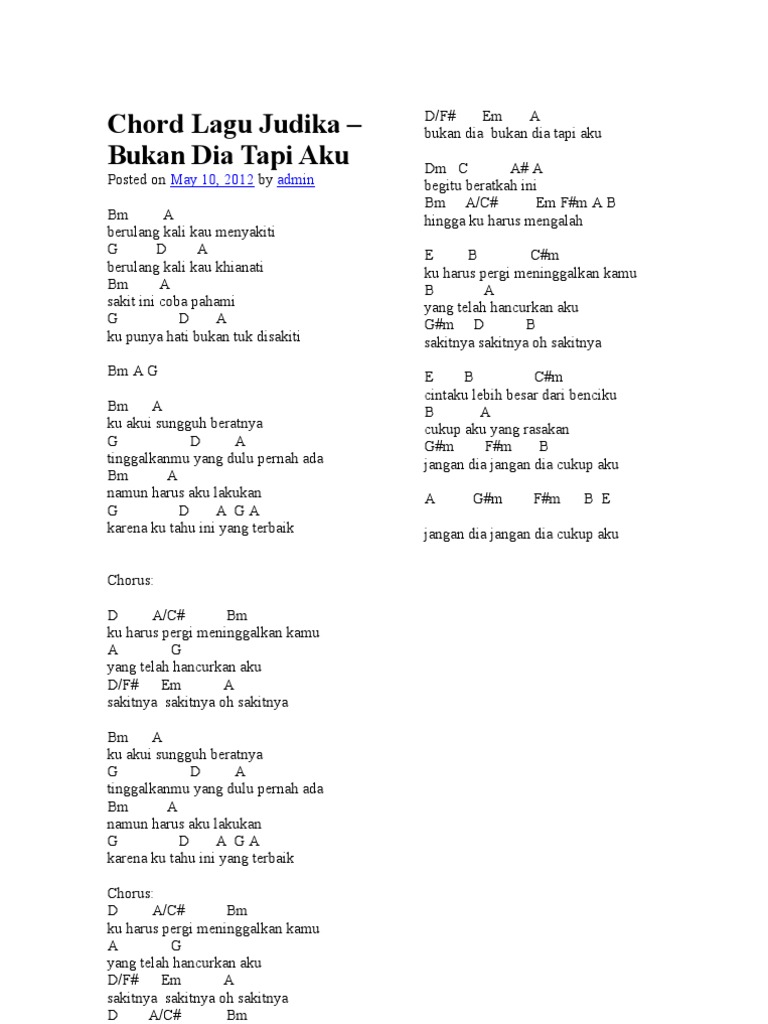 Chord Lagu Judika Pdf