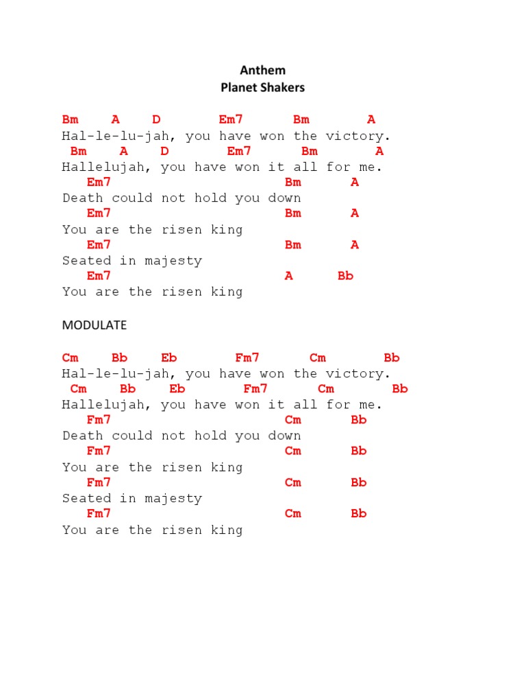 Anthem Chords