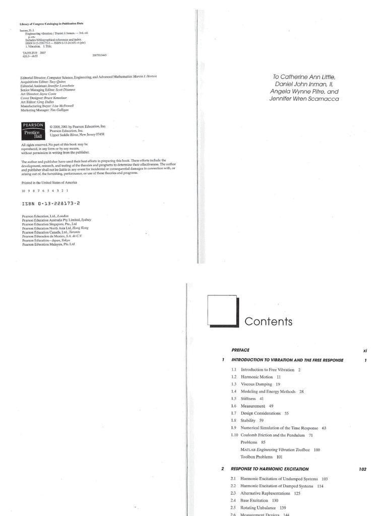 Engineering Vibration - Inman D.J. | PDF