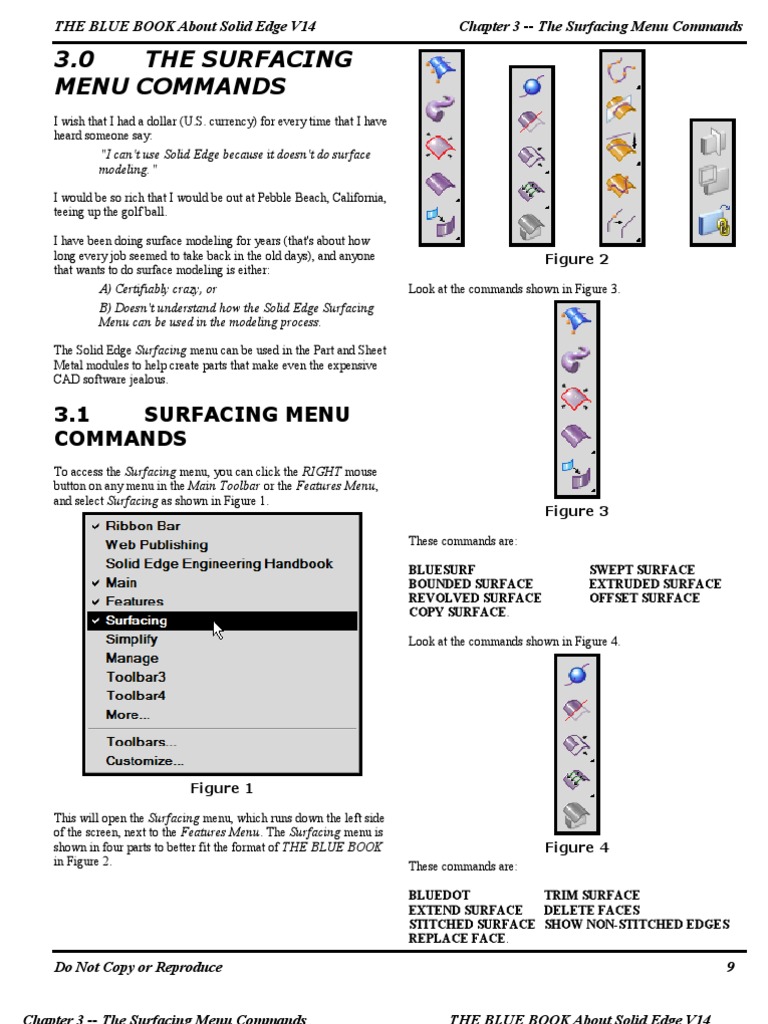 Solid Edge V14 Surfacing Commands Guide | PDF | Curve | Tangent