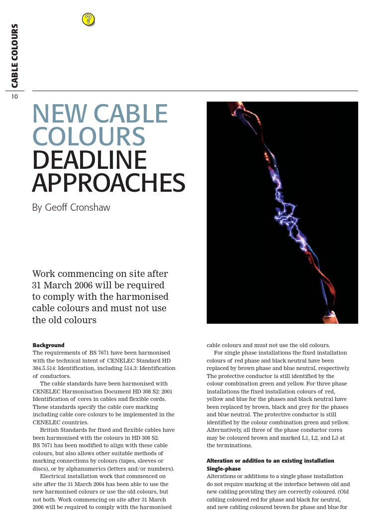 2005 17 Winter Wiring Matters New Cable Colours Deadline Approaches