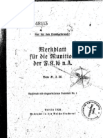 H.Dv.481-13 Merkblatt Für Die Munition Der FK 16 N A - 31.03.1936