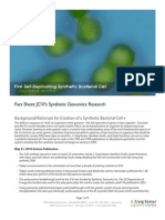 First Self-Replicating Synthetic Bacterial Cell Rationale