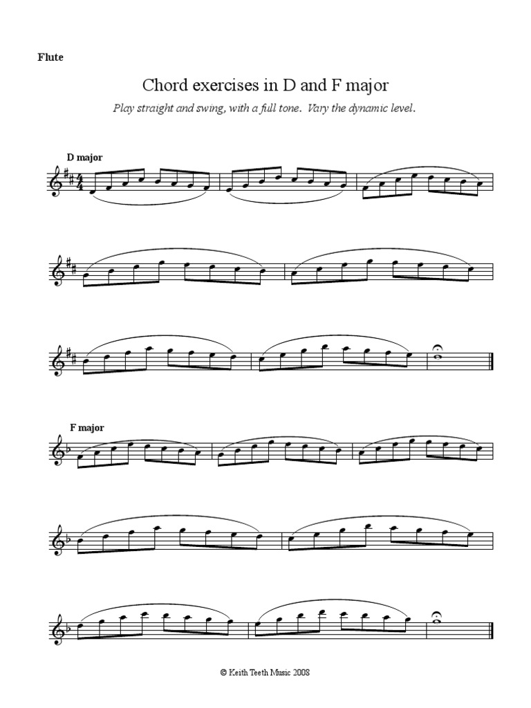 Jazz Flute Chord Exercises 1