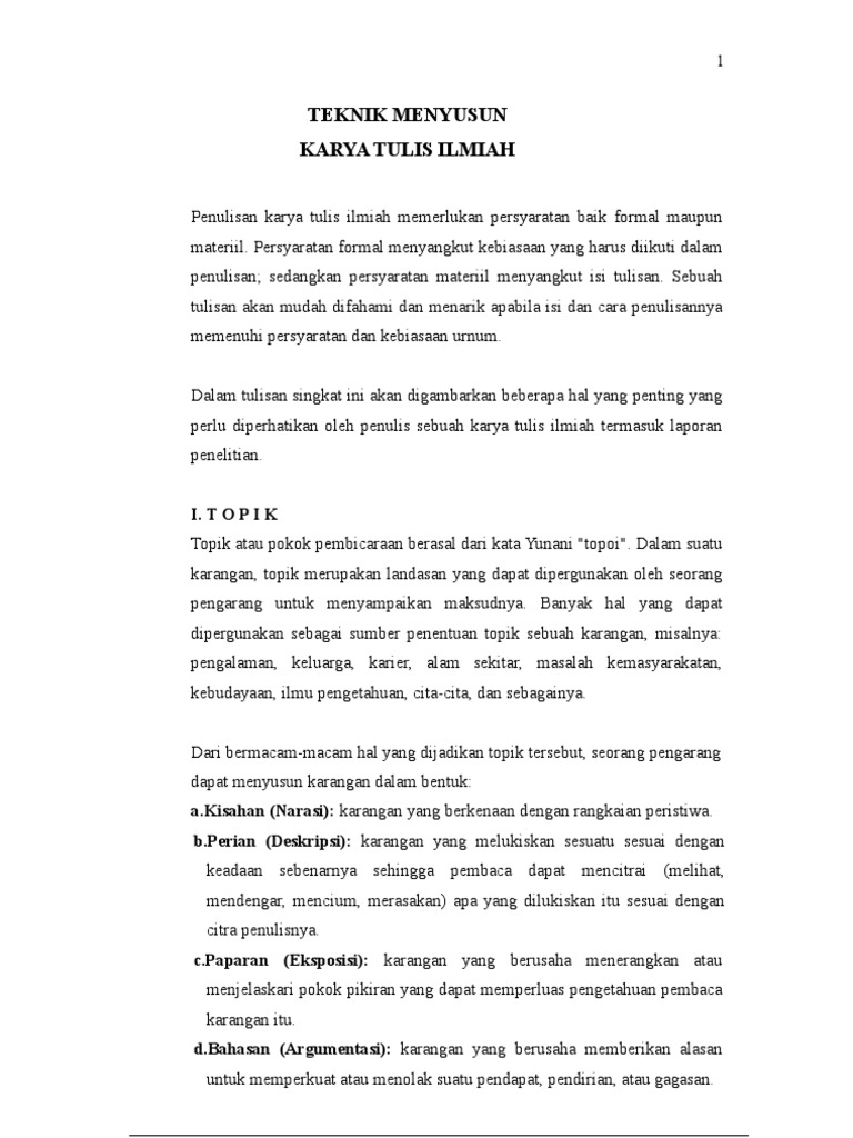 Contoh Teknik Penulisan Karya Ilmiah - IMAGESEE