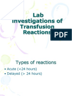 Transfusion reactions