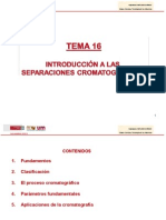 TEMA 16. Introducción A Las Separaciones Cromatográficas