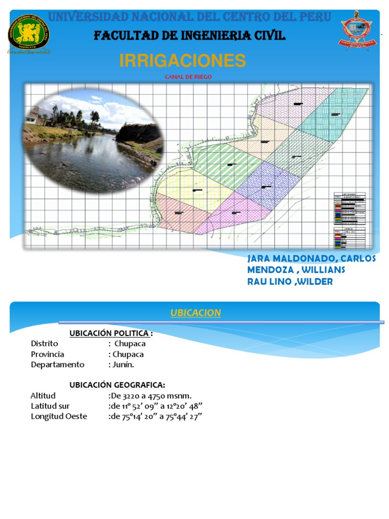 1 Presentacion Canal de Riego Chupaca | PDF | Ciencias de la Tierra ...