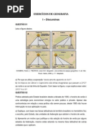 EXERCÍCIOS DE GEOGRAFIA