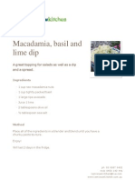 Macadamia Basil and Lime Dip