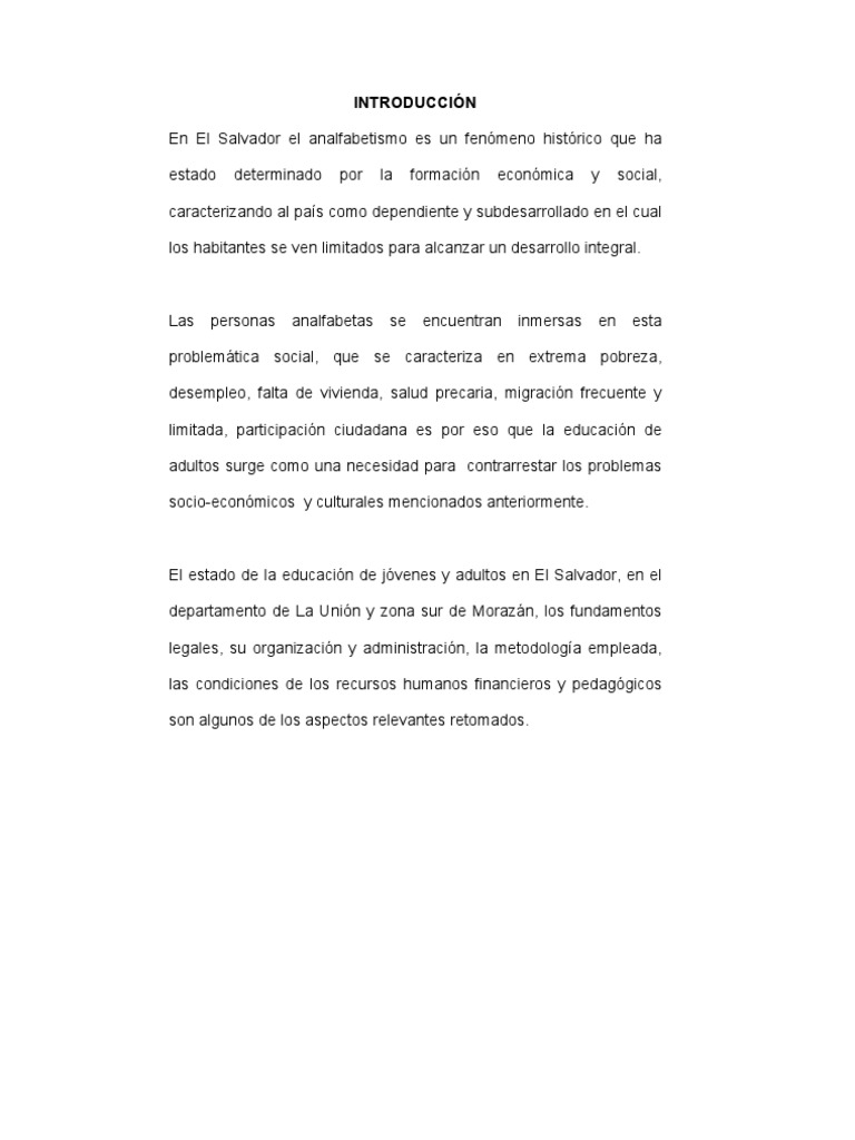 Analfabetismo Pdf Adultos Estadísticas