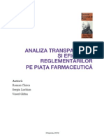 Analiza - Reglementarea Pietei Farmaceutice