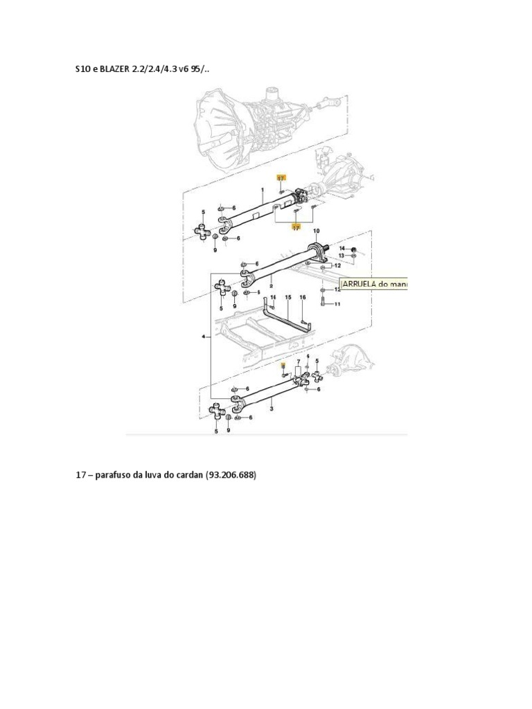Desenho Tecnico Parafuso Luva Cardan s10 Blazer | PDF | Tecnologia e  Engenharia