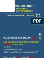 Adjectives Ed or Ing