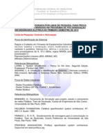 Programa Provas-processo Seletivo 2013-1-1