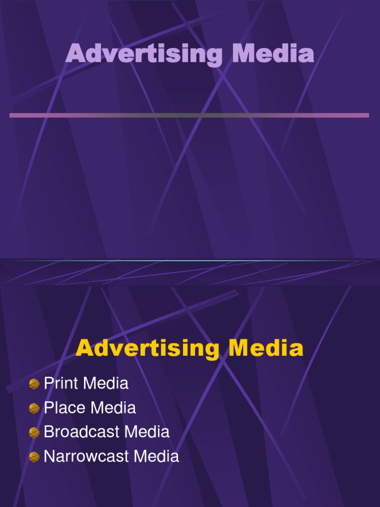 Types and Strategies of Advertising Media | PDF | Mass Media | Television