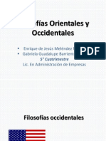 Filosofias Orientales y Occidentales. Gabriela Gpe. y Enrique de Jesus