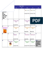 May 2013 Activity Calendar