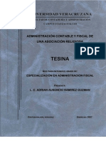 Administracion Contable y Fiscal de Una Asociacion Religiosa