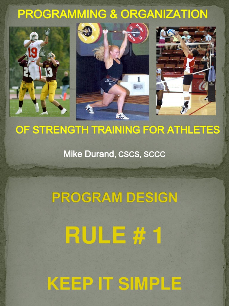 Mike DurandWiaa Organization of Strength Training Programs PDF