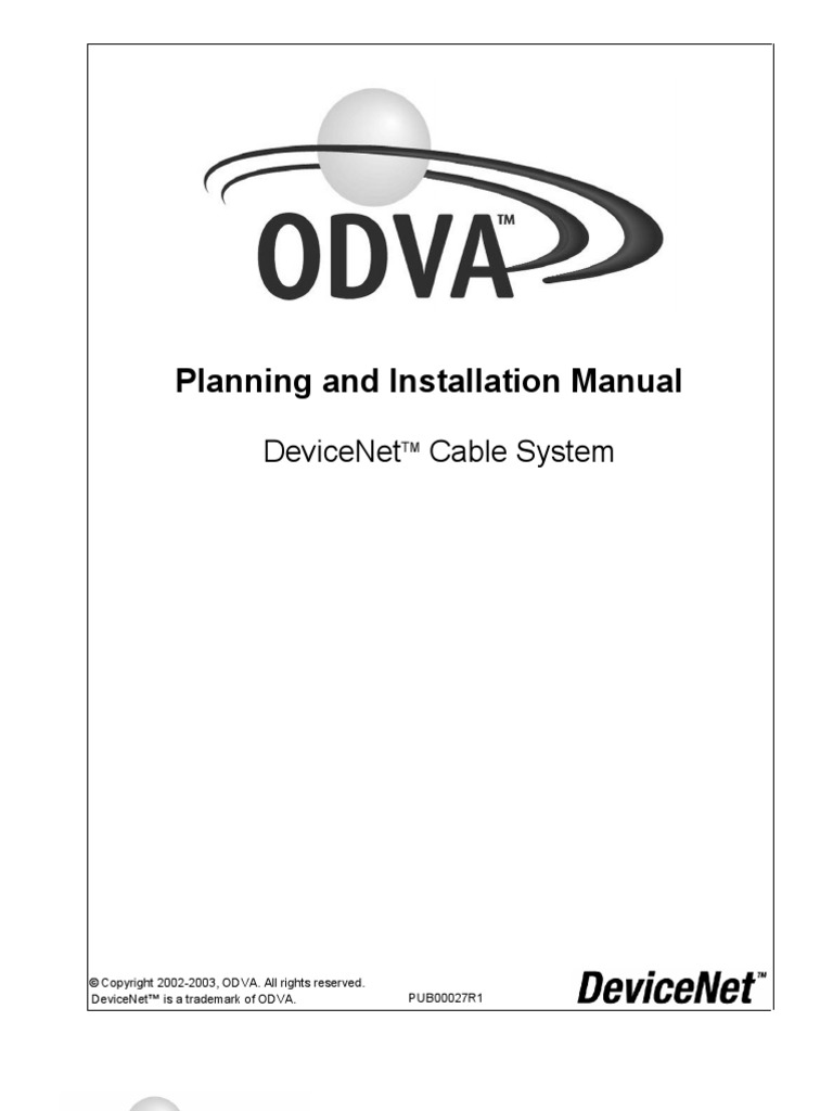 DeviceNet Planning and Installation Manual | PDF | Coaxial Cable ...