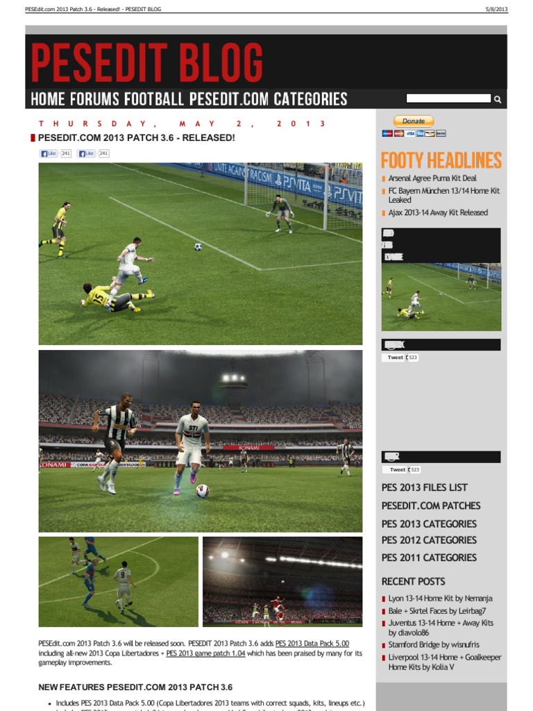 PES 2013 Patch Ultimate PESEDIT 2013 V2 AIO FIFA World Cup 2014 Version ~