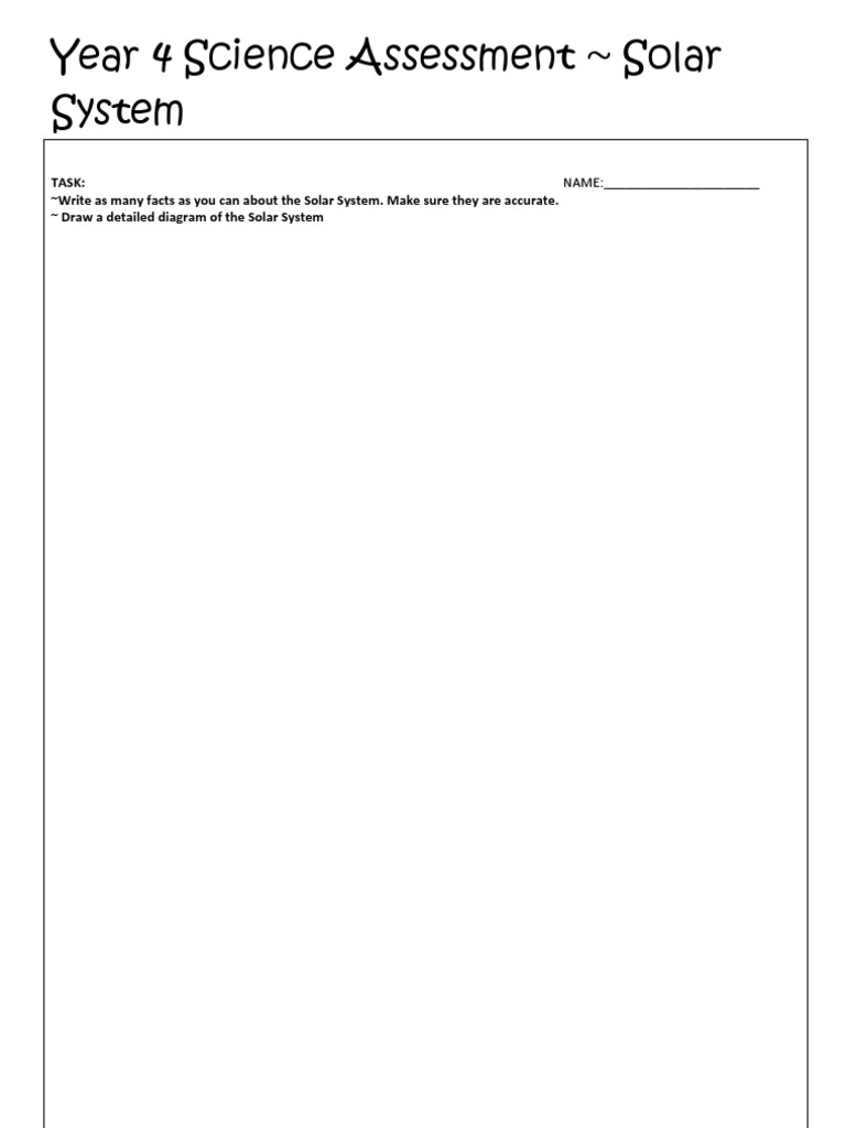 Year 4 Science Assessment | PDF