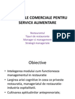 Societatile Comerciale Pentru Servicii Alimentare