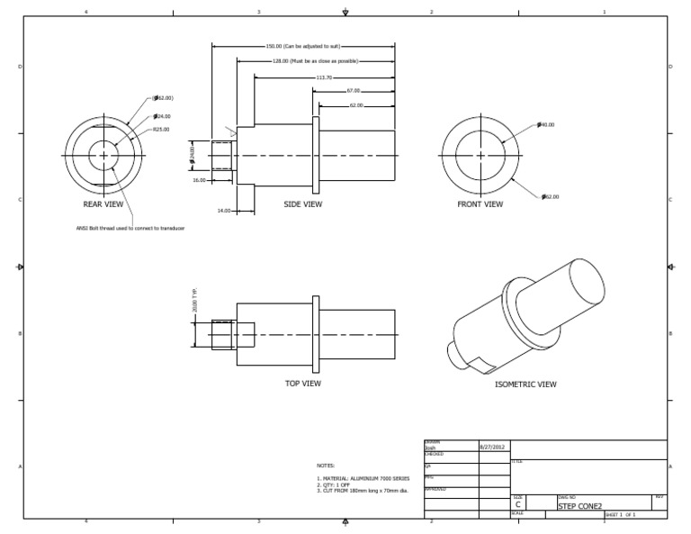 Step Cone Design Specifications | PDF