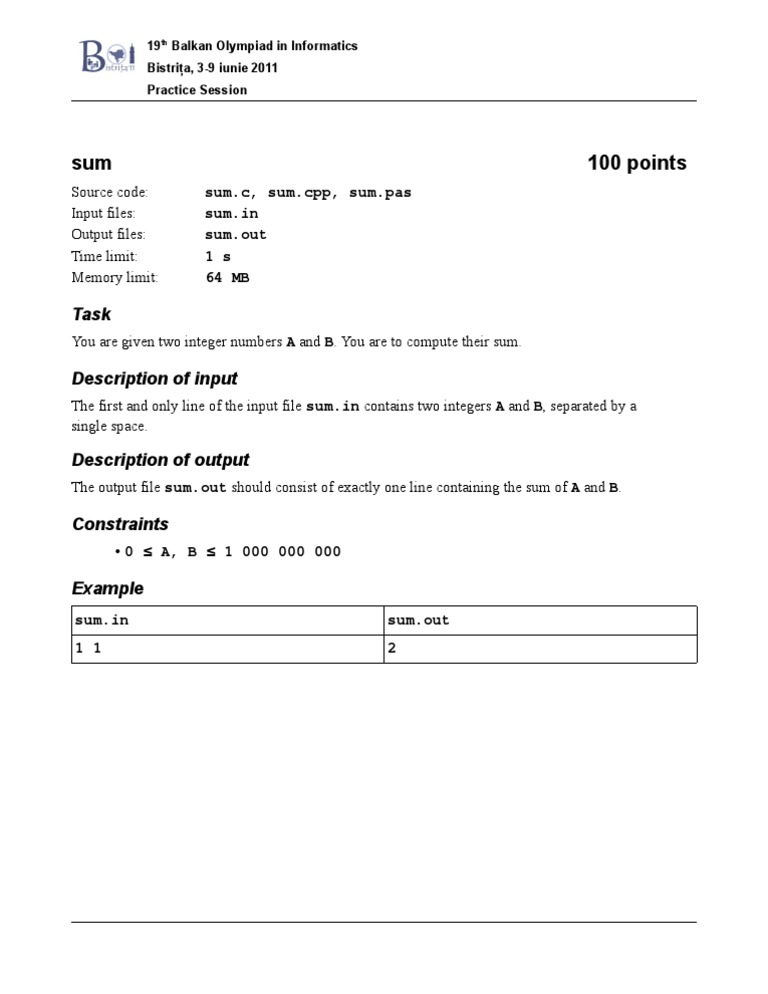 Compute Sum of Two Integers | PDF