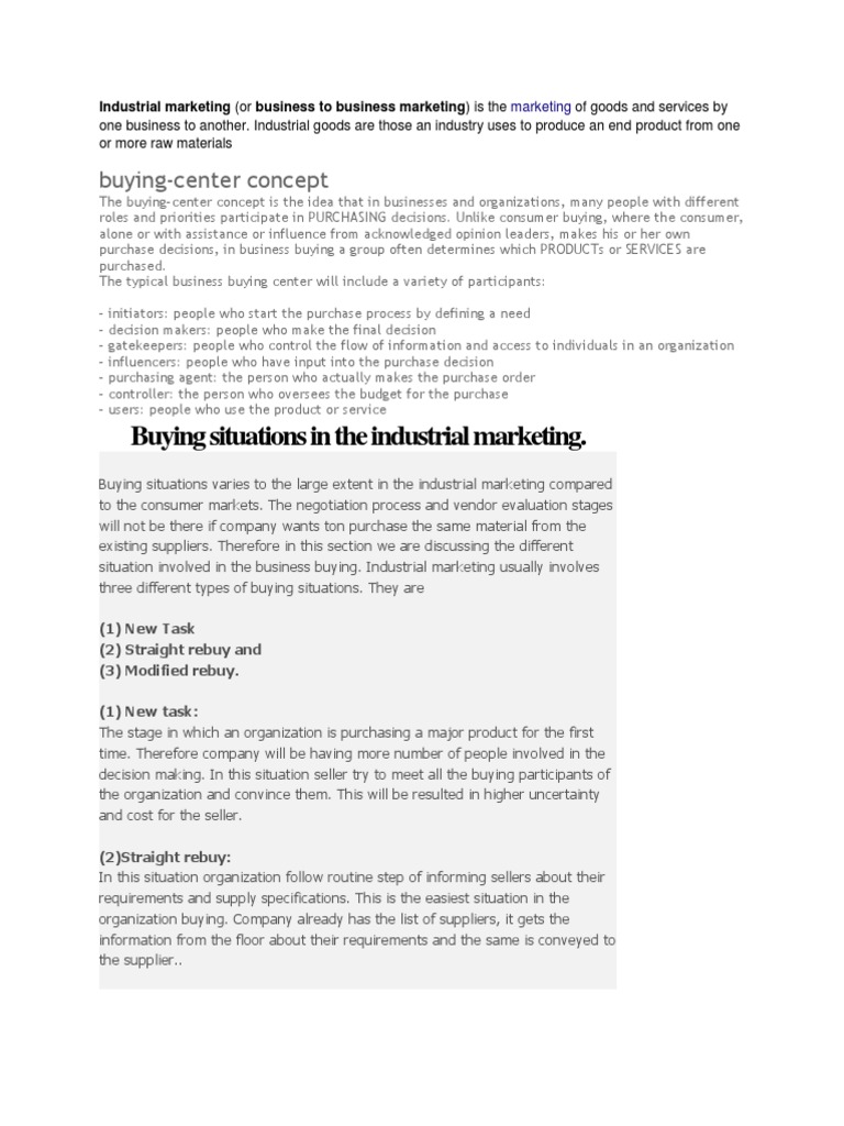 Industrial Marketing PDF Customer Relationship Management Forecasting