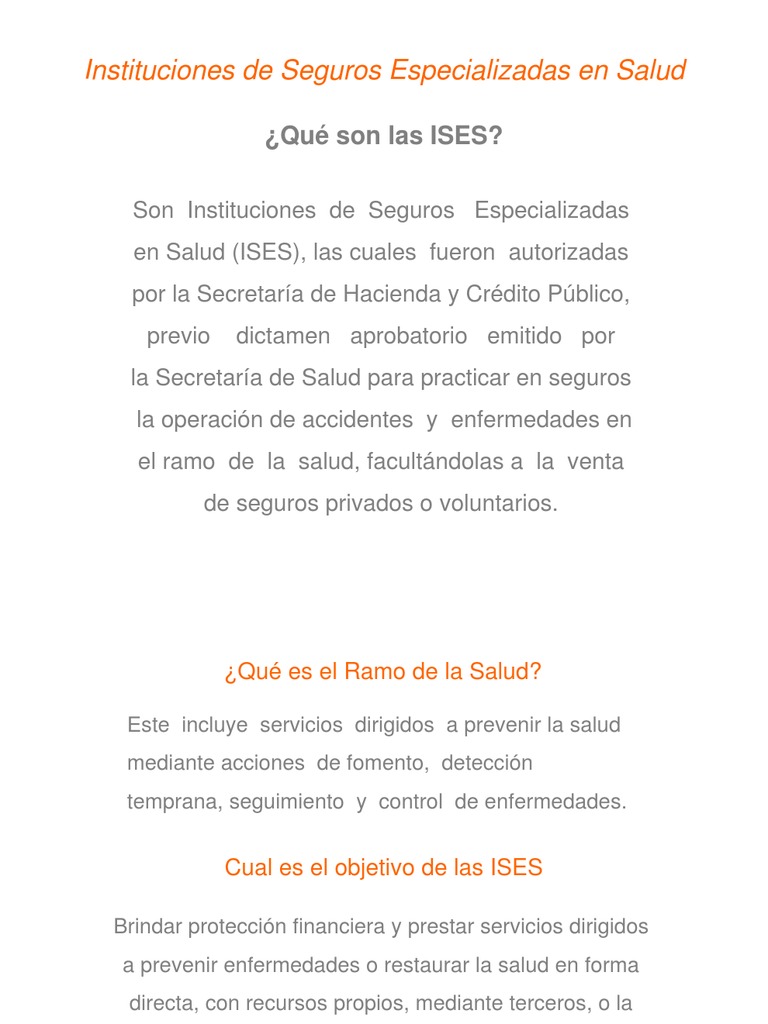 Ises | PDF | Seguro | Salud y bienestar