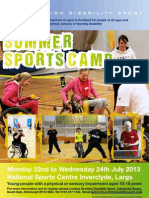 Monday 22nd To Wednesday 24th July 2013 National Sports Centre Inverclyde, Largs