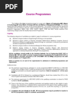 Course Programmes: Eligibility