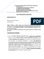 Autoadmisorio Demanda de Alimentos