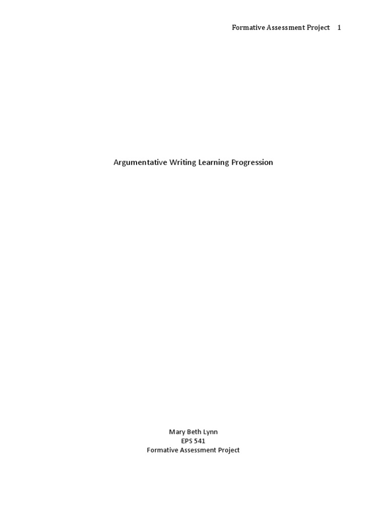 EPS 541 Formative Assessment Paper | PDF | Career & Growth | Science ...