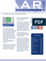 DPOR Issues License Transfer Update: in This Issue