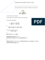 Examen Trim de Matemáticas de 1º Bach CCN 2 Eva