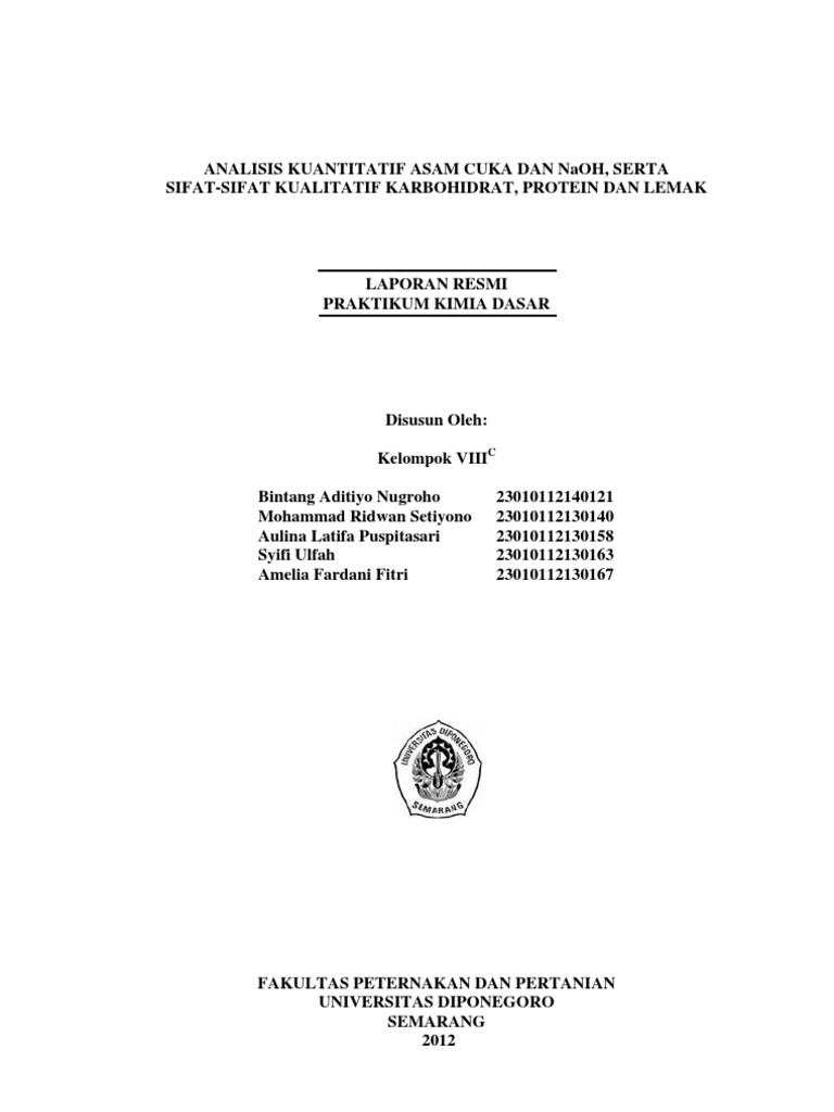 Laporan Praktikum Kimia