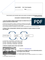 Avaliação de Ciências IIª unidade