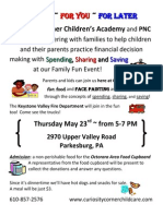 5.21.2013 Curiosity Corner and PNC Event Flier