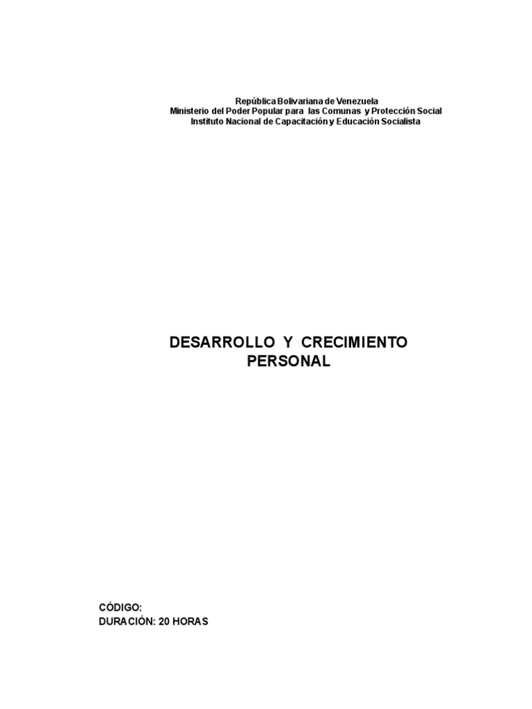 Taller de Crecimiento Personal Adultos | PDF | Motivación | Motivacional