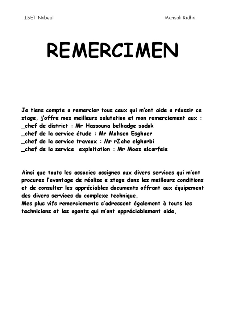 Remerciements