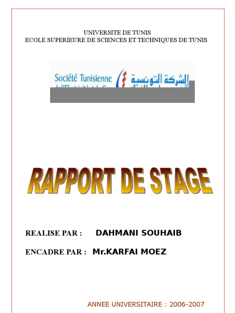 Rapport de Stage 04 PDF Réseau électrique Électrotechnique