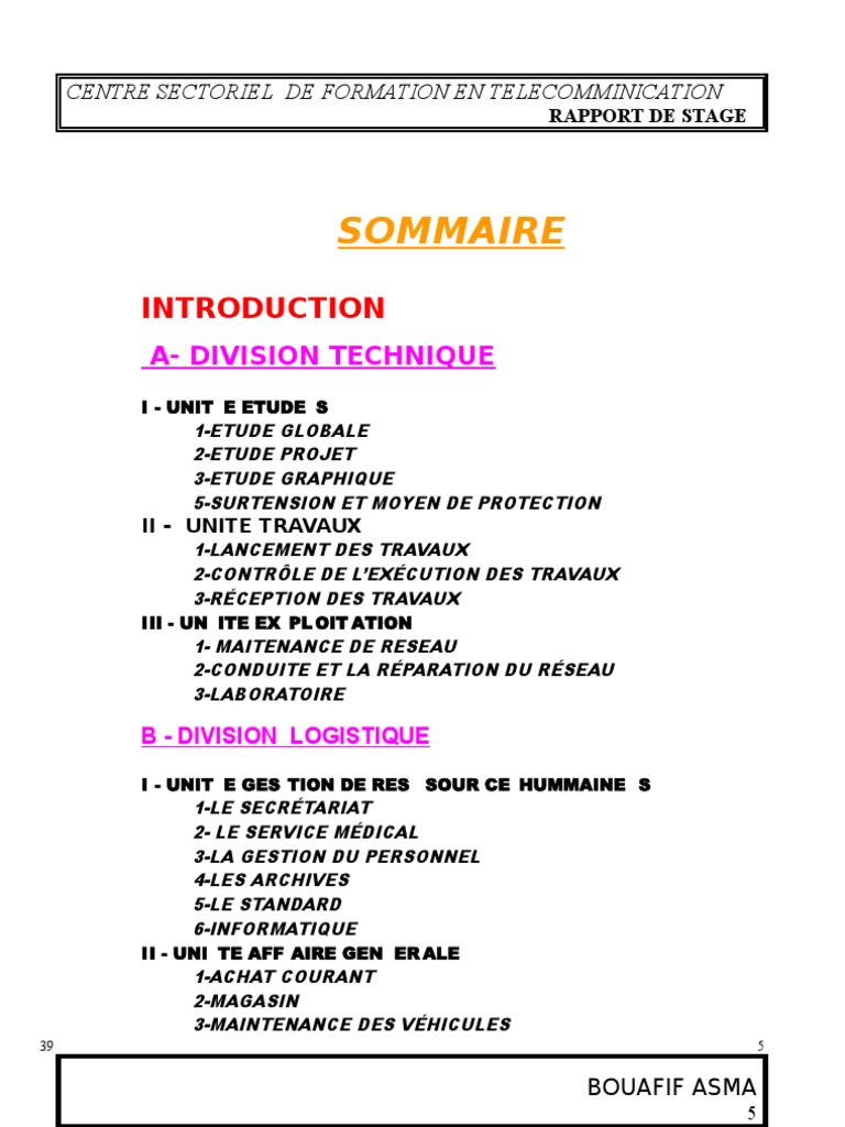 Rapport de Stage 09