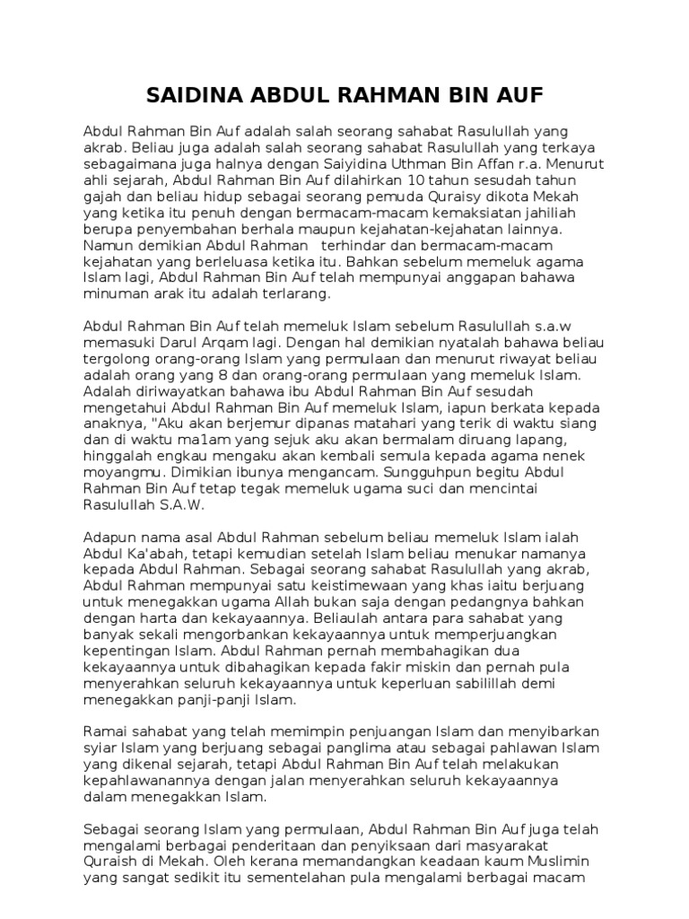 Abd Rahman | PDF