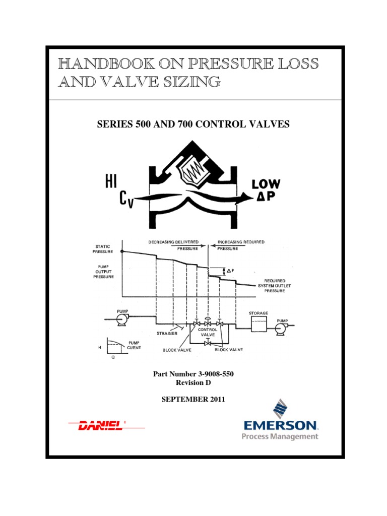 Emerson Pressure Drop & Valve Sizing 39008550 PDF Valve Piston